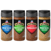 McCormick Grill Mates Montreal Steak Seasoning bottle enhances grilled steaks with bold, savory flavor