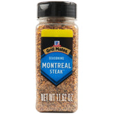 McCormick Grill Mates Montreal steak seasoning bottle for bold steak flavor.