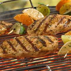 McCormick Grill Mates Zesty Herb Marinade Mix bottle helps create juicy grilled burgers.