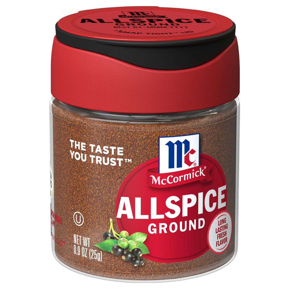 McCormick Ground Allspice berries image; hand-picked berries for peppery sweetness.