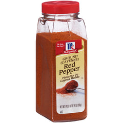 McCormick Ground Cayenne Red Pepper bottle shows bold color for everyday cooking