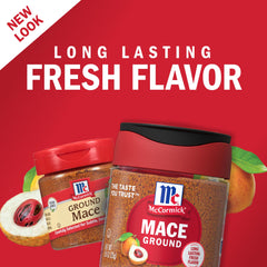 McCormick Ground Mace label closeup highlighting aroma