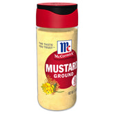 McCormick Ground Mustard jar front showing bright color for dressings