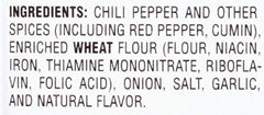 McCormick Hot Chili Seasoning Mix dried spices arranged for cooking.