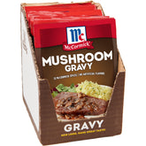 McCormick Mushroom Gravy Mix pack, quick savory base for weeknight meals.