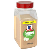 McCormick Onion Powder bottle shows convenient pantry spice for even flavor