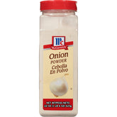 McCormick Onion Powder bottle promises California-grown flavor for everyday cooking.