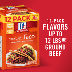 McCormick Original Taco Seasoning pour into pan for quick sizzle.