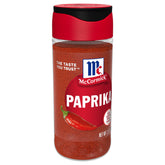 McCormick Paprika bottle close-up adds vibrant color to dishes
