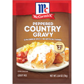 McCormick Peppered Country Gravy Mix packaging highlighting authentic southern flavor