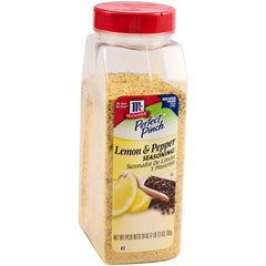 McCormick Perfect Pinch Lemon & Pepper bottle front for quick weeknight seasoning.