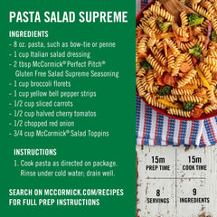 McCormick Perfect Pinch Salad Supreme over chicken for savory flavor