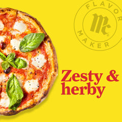 McCormick Pizza Topping Seasoning pinch at table adds flavor on demand.