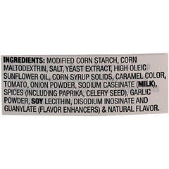 Close-up of bottle label highlighting no MSG added and spices