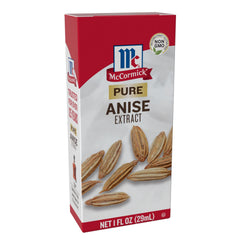 McCormick Pure Anise Extract bottle with easy pour spout for mess-free baking.