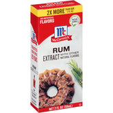 McCormick Rum Extract bottle front highlights bold flavor for eggnog and cocktails