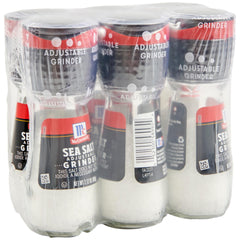 McCormick Sea Salt Grinder in transparent bottle shows when to refill.