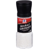 McCormick Sea Salt Grinder Mediterranean crystal enhances table flavor.