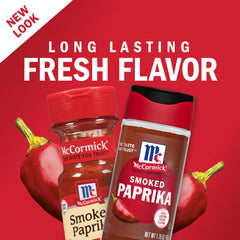 McCormick Smoked Paprika being sprinkled on spice rub for flavor