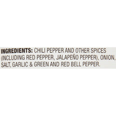McCormick Tex-Mex Chili Seasoning spice jar closeup with no artificial flavors.