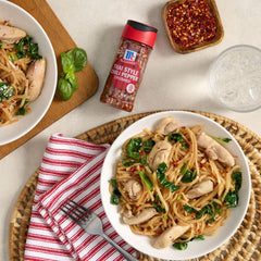 McCormick Thai Style Crushed Chili added to sauces for a quick heat boost.