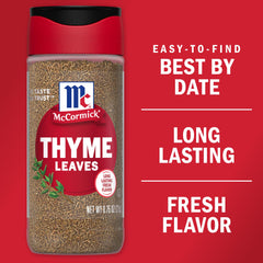 McCormick Thyme Leaves in beef stew for warm, savory depth.