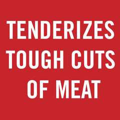 Measuring teaspoon of McCormick tenderizer per pound of beef.