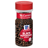 McCormick whole black peppercorns packshot highlighting premium berries for bold, versatile flavor