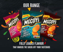 Ingredient panel on McCoys Flame Grilled Steak packaging highlights the flavour notes.