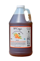 McCoy's Honey Orange Blossom bottle pouring honey, perfect for morning coffee or toast