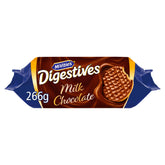McVitie's Digestives Milk Chocolate pack shot, ideal for sharing and tea time.