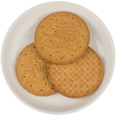 Close-up of McVitie's Digestives crispy texture, great for dunking and snacking