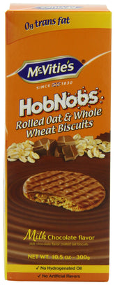 McVitie's Milk Chocolate Hob Nobs four-pack front view, ideal for a tea time snack