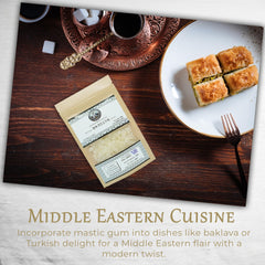 Mastiha Chios enhances desserts and breads with resinous aroma