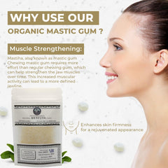 Mediterranean Products Greek Farmers Mastiha Tears packaging shows gluten-free and sugar-free gum options