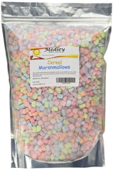 Medley Hills Farm dehydrated cereal marshmallows in a sealed bag for freshness.
