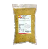 Medley Hills Farm nutritional yeast flakes in a resealable bag, ideal cheese substitute.