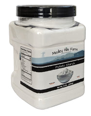 Medley Hills Farm Potato Starch powder, a clean white starch ideal for thickening sauces.
