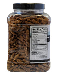 Medley Hills Farm honey roasted sesame sticks closeup reveals crispy texture and golden honey glaze.