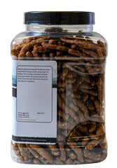 Medley Hills Farm sesame sticks honey roasted in reusable container ideal for on-the-go snacking.