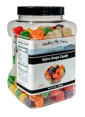 Medley Hills Farm Spice Drops on a colorful plate, ideal for parties.