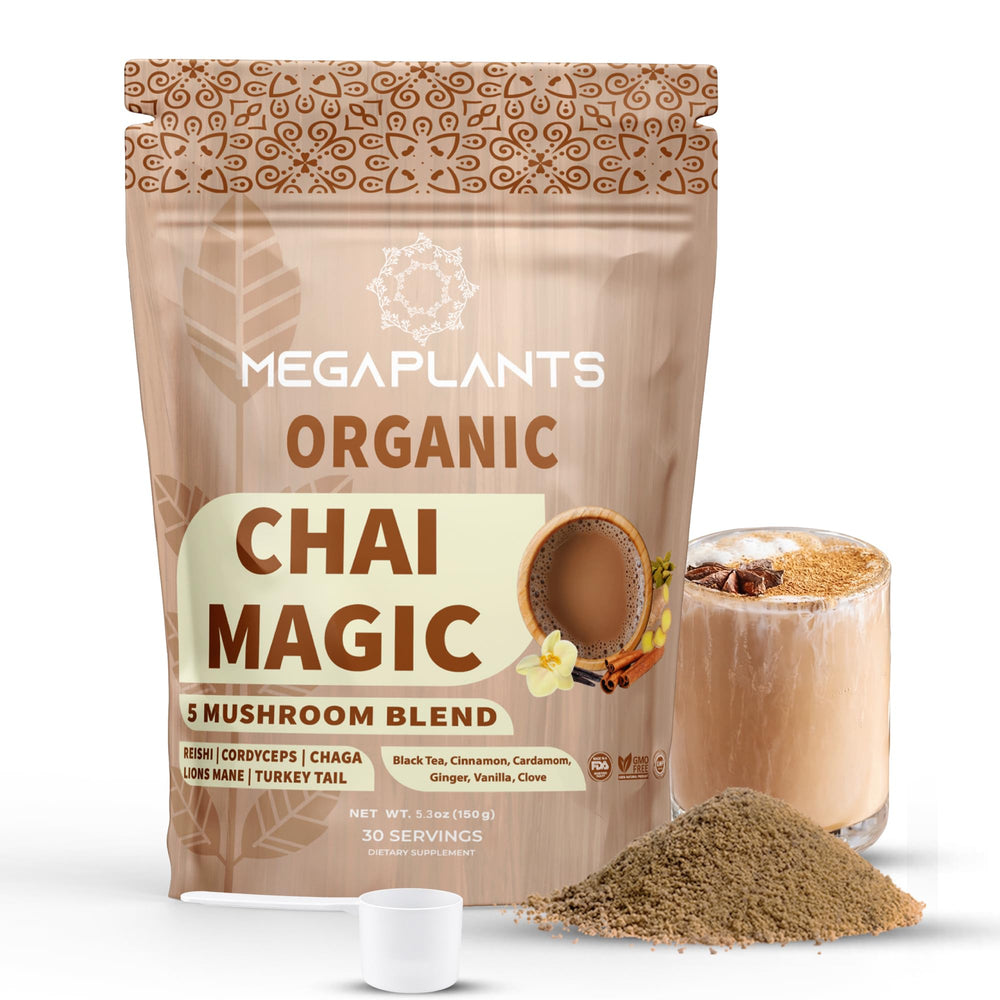 MEGAPLANTS Chai Magic packaging front for daily ritual