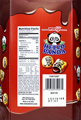 Meiji Hello Panda chocolate cream biscuit close-up, smooth filling and crisp biscuit