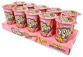 Meiji Yan Yan dipping sticks with strawberry crème for a tasty dipping experience.