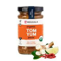 Mekhala Tom Yum paste jar front view for quick, authentic Thai flavors at home