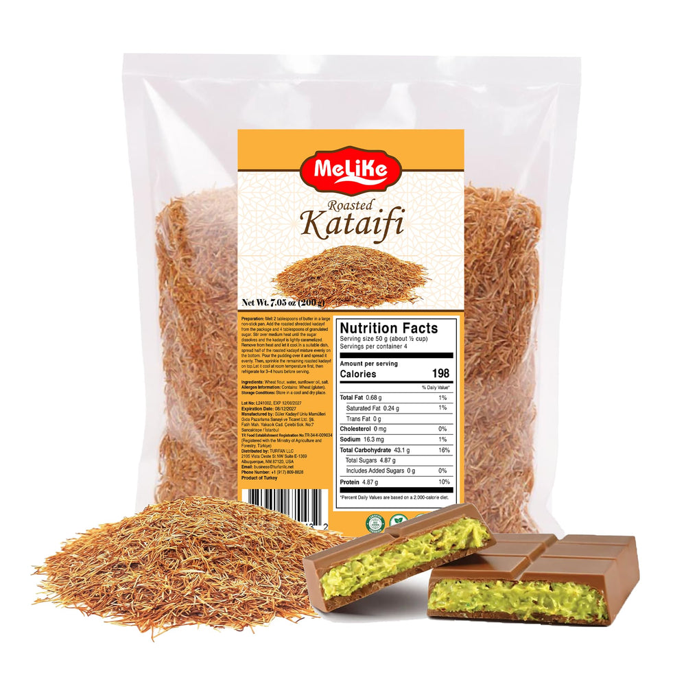 MELIKE Kataifi premium roasted kataifi for Dubai chocolate bars with crisp, golden texture.