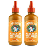 Melinda’s Habanero Honey Mustard bottle highlighting bold flavor for dipping
