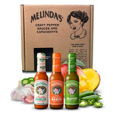 Melinda’s Mild & Wild variety-pack bottles on display for tasting and gifting.