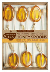Melville Candy honey spoon gift box showcases six elegant tea stirrers for cozy moments.
