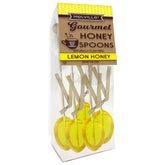 Melville Candy lemon honey spoons tea stirrers on wooden sticks for flavorful, mess-free sweetness
